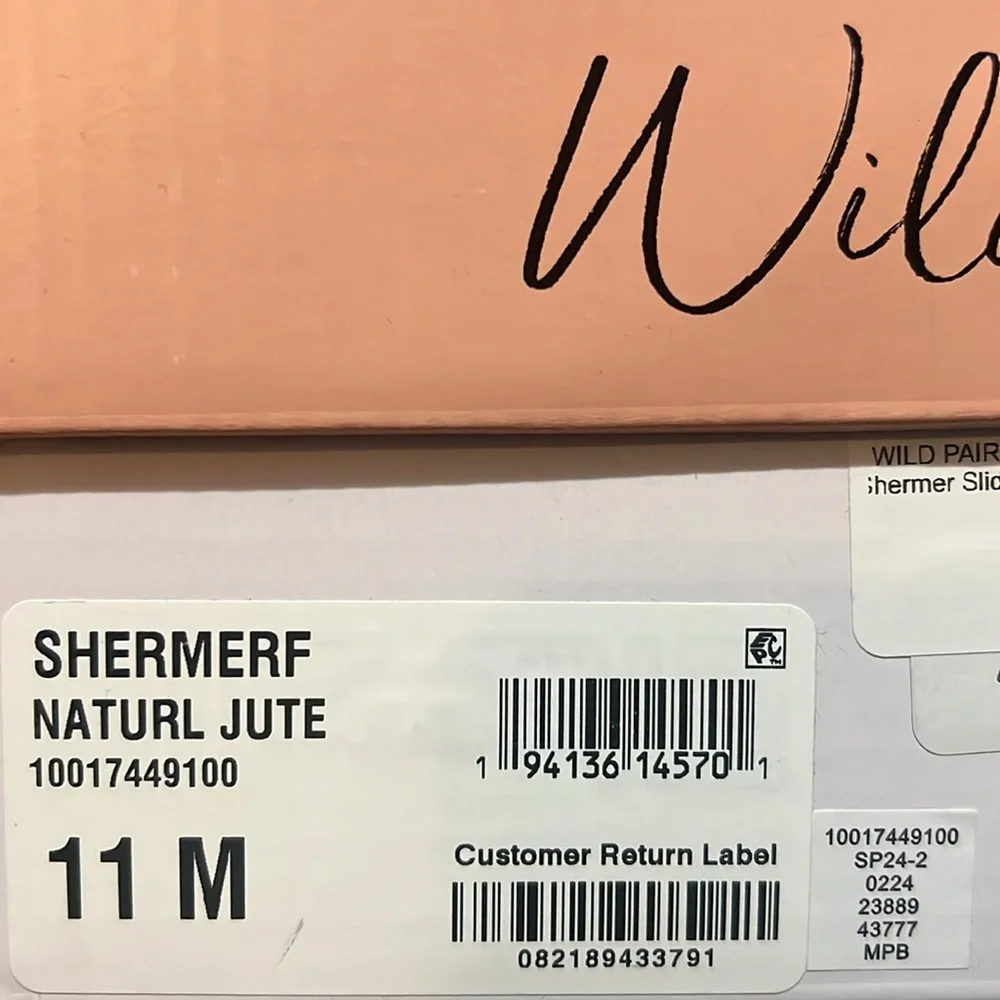 Wild Pair Shermer Slide Espadrille Platform Wedge Sandals, Size 11 NEW in Box